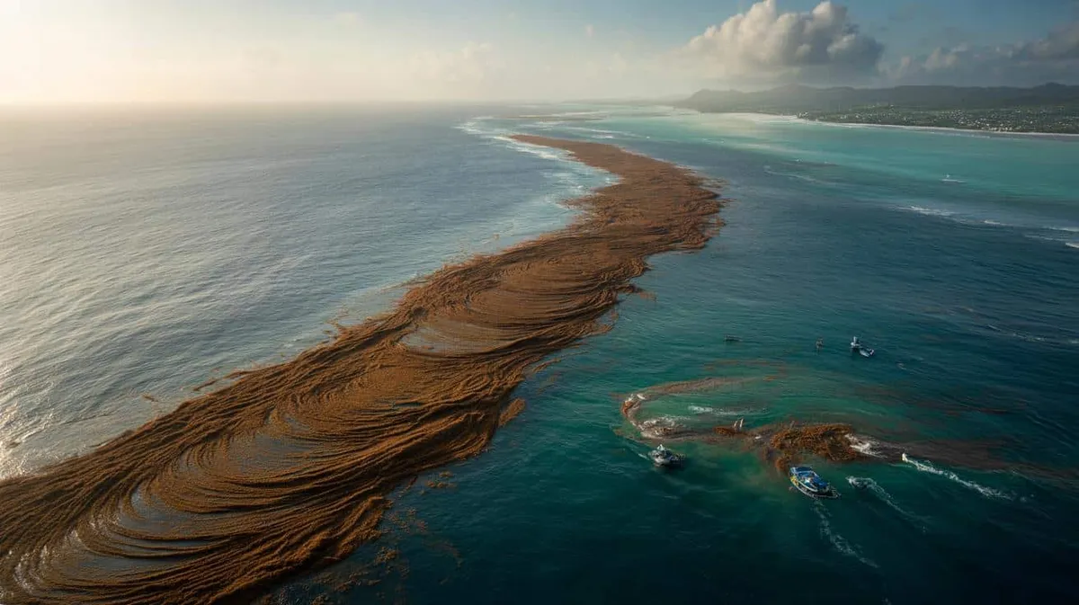 Ein Wandel im Ozean: der Große Atlantische Sargassum-Gürtel